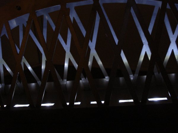 3D-Fehmarn-Brücke Edelstahl mit LED  Art. 5018