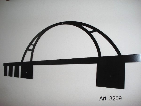 Fehrmarn-Brücke Stahl, groß, schwarz, 100 x 36 cm Art. 3209