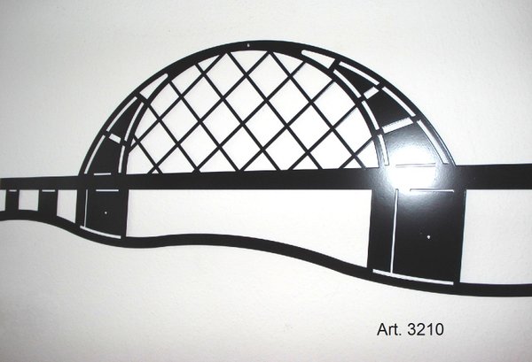 Fehmarn-Brücke Stahl, groß, schwarz, 100 x 40 cm Art. 3210
