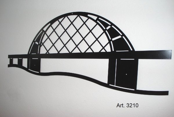 Fehmarn-Brücke Stahl, groß, schwarz, 100 x 40 cm Art. 3210