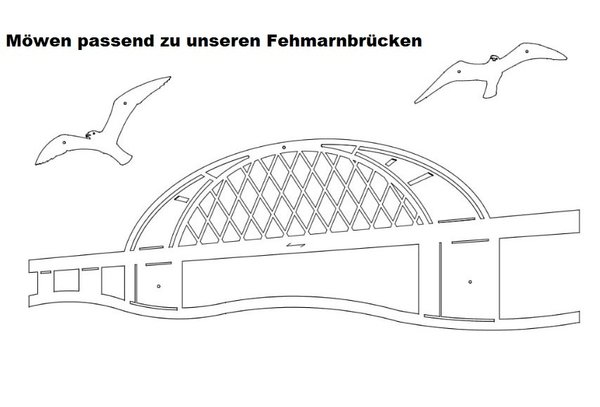 Möwe 2 für Fehmarn-Brücke 50 cm, Art. 3322