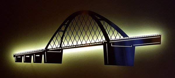Fehmarn-Brücke Edelstahl, groß, 100 x 43 cm, Art. 3400