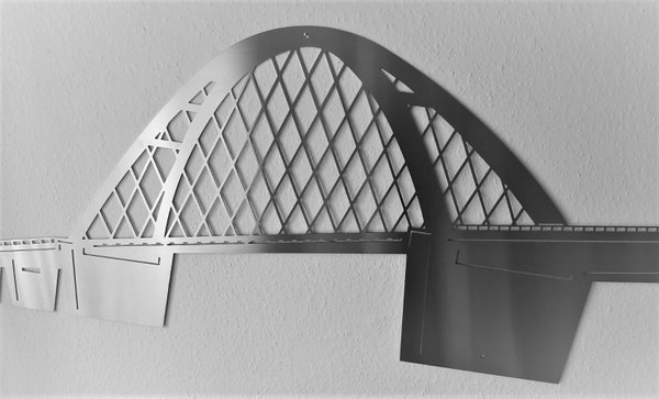 Fehmarn-Brücke Edelstahl, groß, 100 x 43 cm, Art. 3400